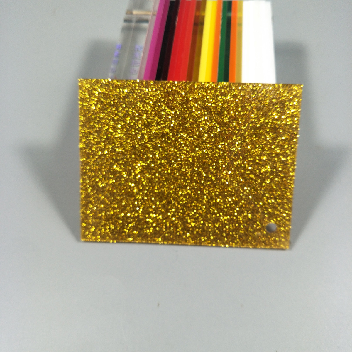 Ornament Door 20mm Gold 1.2g/Cm3 Glitter Acrylic Sheet