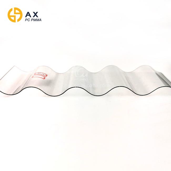 1820mm Length Anti UV Clear Corrugated Polycarbonate Sheets