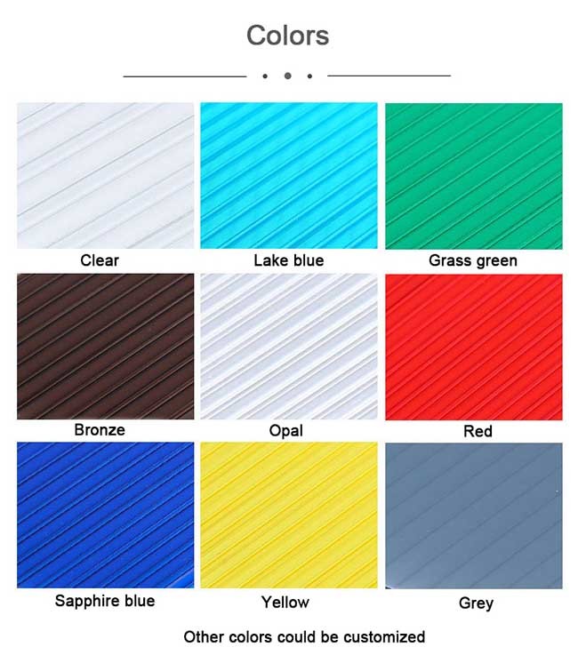 Scratch Resistant 3mm Clear Multiwall Polycarbonate Sheet