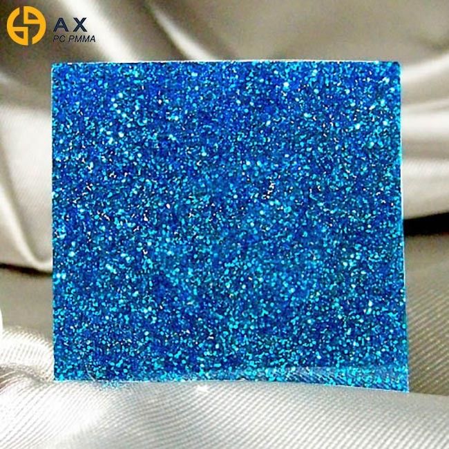 Lake Blue PMMA 2mm Glitter Acrylic Sheet