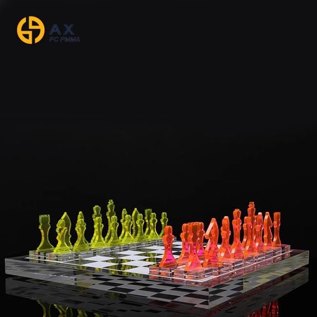 PMMA Acrylic Transparent Lucite Chess Set